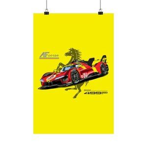 Ferrari 499P Racing Formula Car Poster
